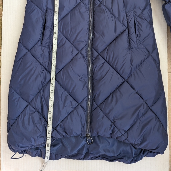 YVYVLOLO Coat Puffer Womens S-M * Quilted Purple Asymmetric Zip Closure Hooded - Picture 8 of 9